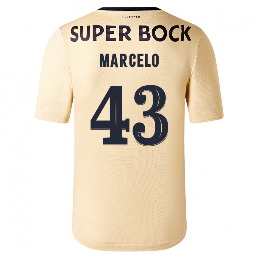 Vyrai Joao Marcelo #43 Smėlio-Aukso Spalvos Išvykos Marškinėliai 2023/24 T-Shirt