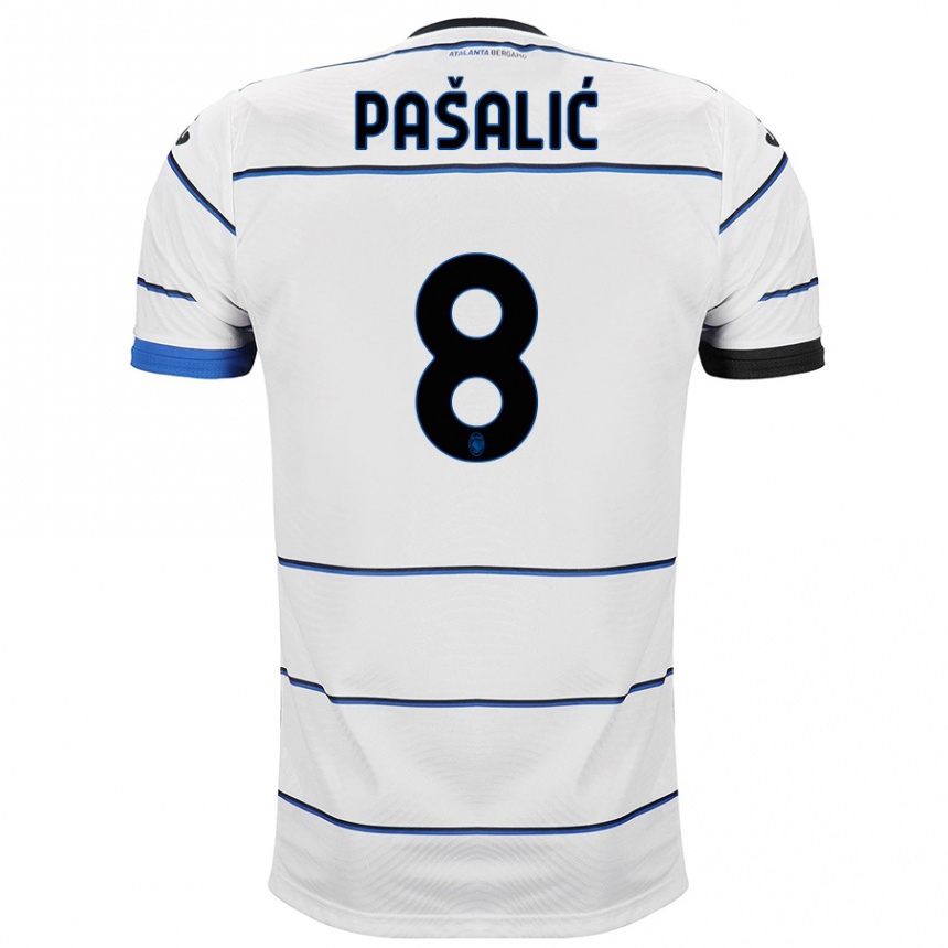 Vyrai Mario Pasalic #8 Baltas Išvykos Marškinėliai 2023/24 T-Shirt