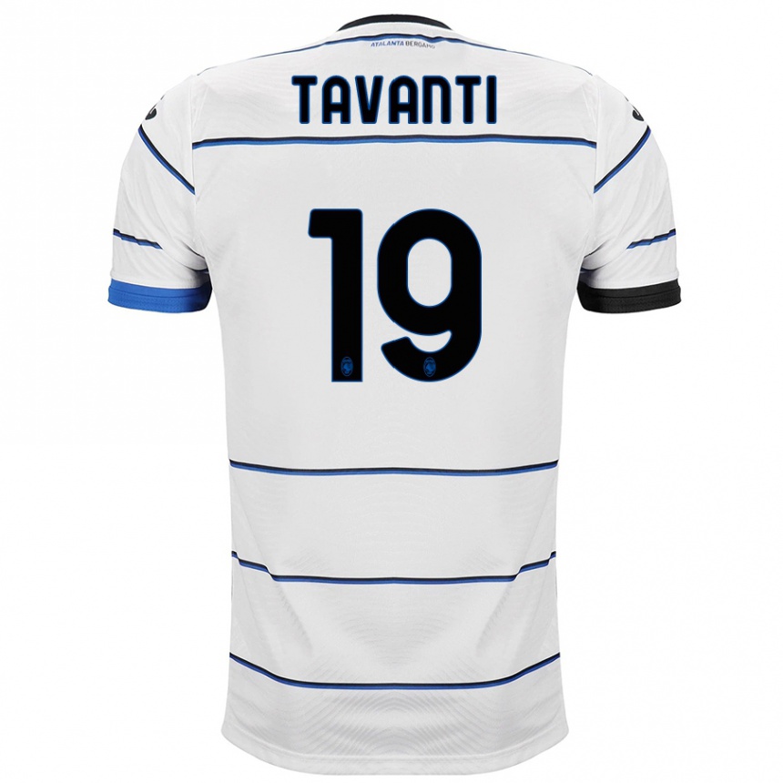 Vyrai Mattia Tavanti #19 Baltas Išvykos Marškinėliai 2023/24 T-Shirt