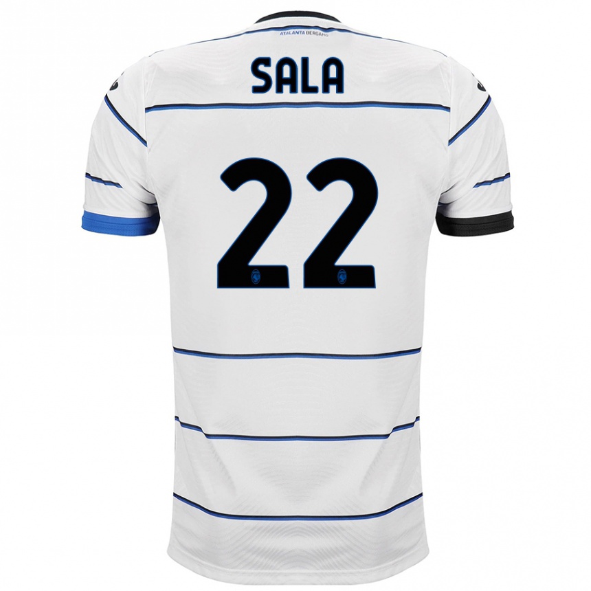 Vyrai Lorenzo Sala #22 Baltas Išvykos Marškinėliai 2023/24 T-Shirt