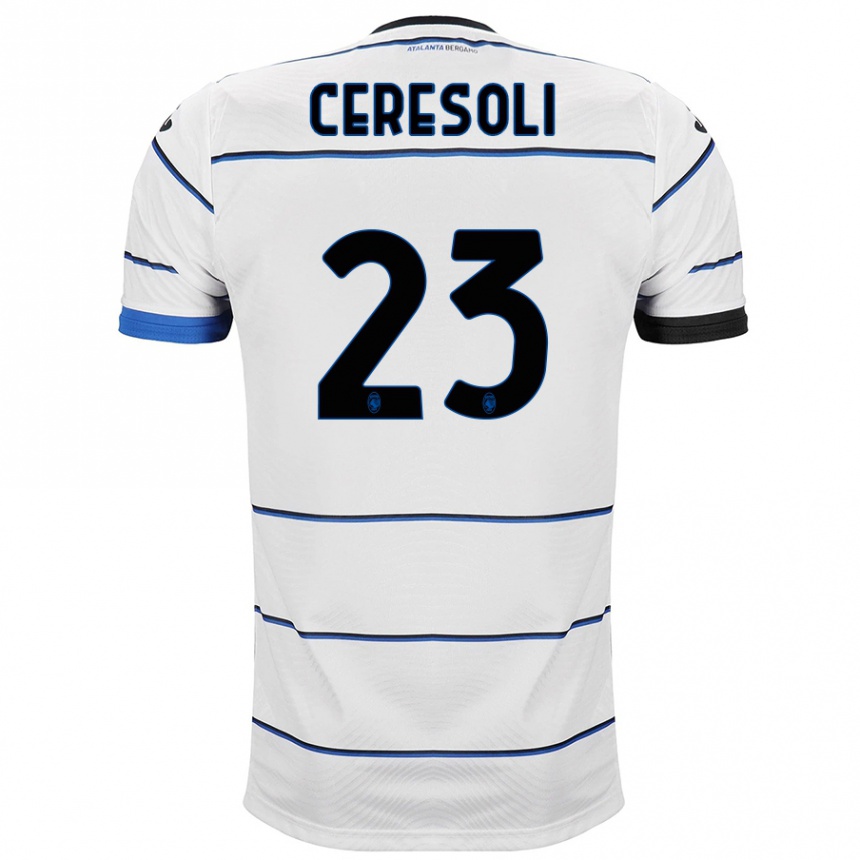 Vyrai Andrea Ceresoli #23 Baltas Išvykos Marškinėliai 2023/24 T-Shirt