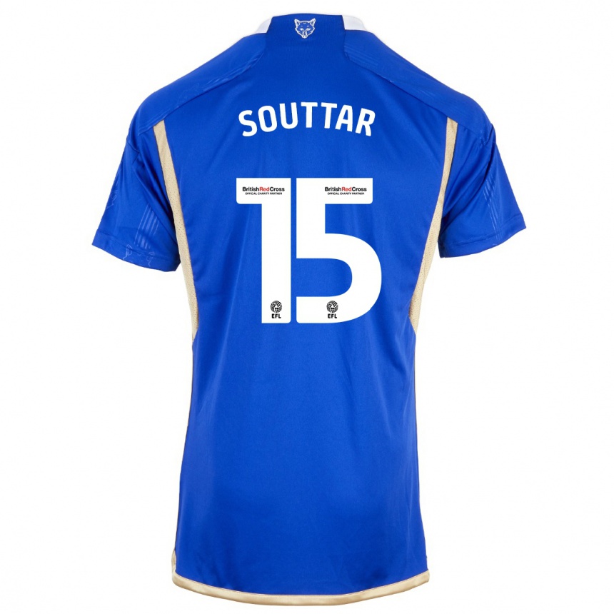 Moteriškas Harry Souttar #15 Karališkai Mėlyna Namų Marškinėliai 2023/24 T-Shirt