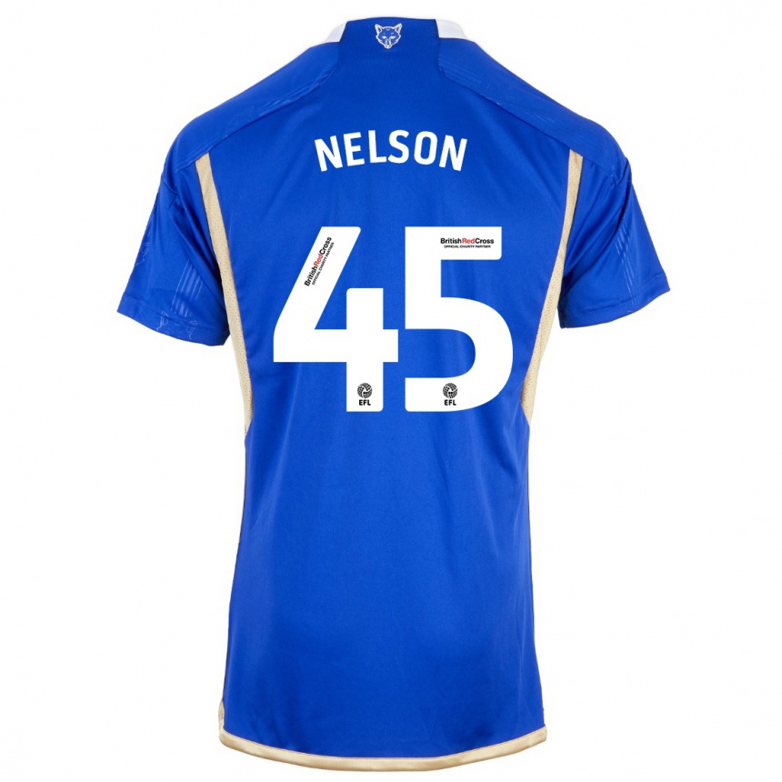 Moteriškas Ben Nelson #45 Karališkai Mėlyna Namų Marškinėliai 2023/24 T-Shirt