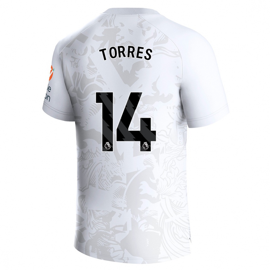 Moteriškas Pau Torres #14 Baltas Išvykos Marškinėliai 2023/24 T-Shirt