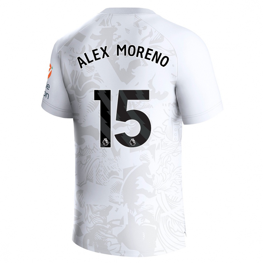 Moteriškas Álex Moreno #15 Baltas Išvykos Marškinėliai 2023/24 T-Shirt