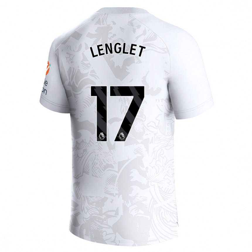 Moteriškas Clement Lenglet #17 Baltas Išvykos Marškinėliai 2023/24 T-Shirt