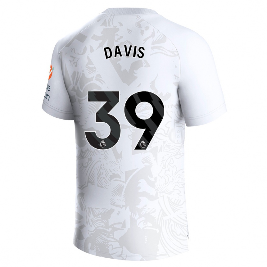 Moteriškas Keinan Davis #39 Baltas Išvykos Marškinėliai 2023/24 T-Shirt