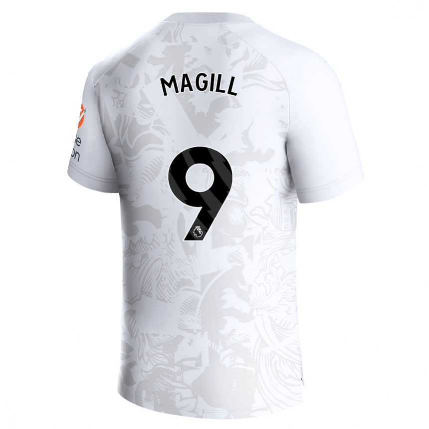 Moteriškas Simone Magill #9 Baltas Išvykos Marškinėliai 2023/24 T-Shirt