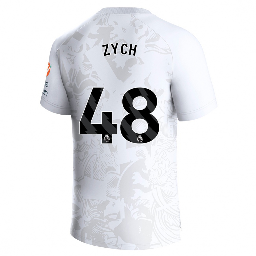 Moteriškas Oliwier Zych #48 Baltas Išvykos Marškinėliai 2023/24 T-Shirt