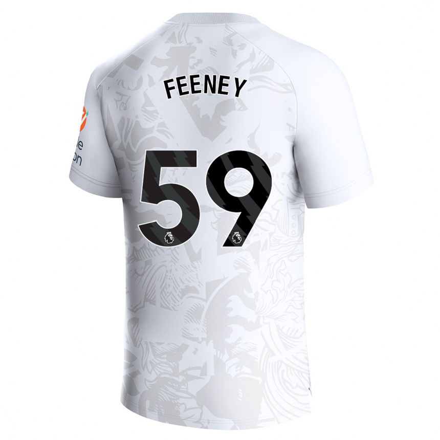 Moteriškas Josh Feeney #59 Baltas Išvykos Marškinėliai 2023/24 T-Shirt