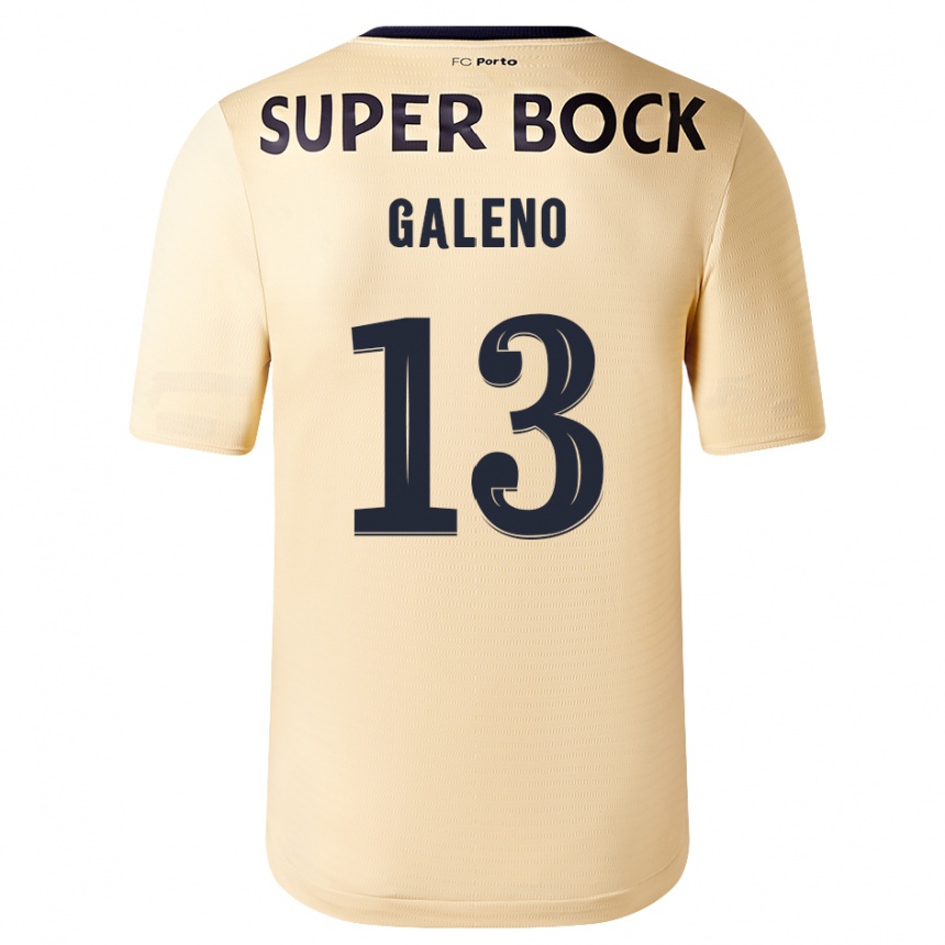 Moteriškas Galeno #13 Smėlio-Aukso Spalvos Išvykos Marškinėliai 2023/24 T-Shirt