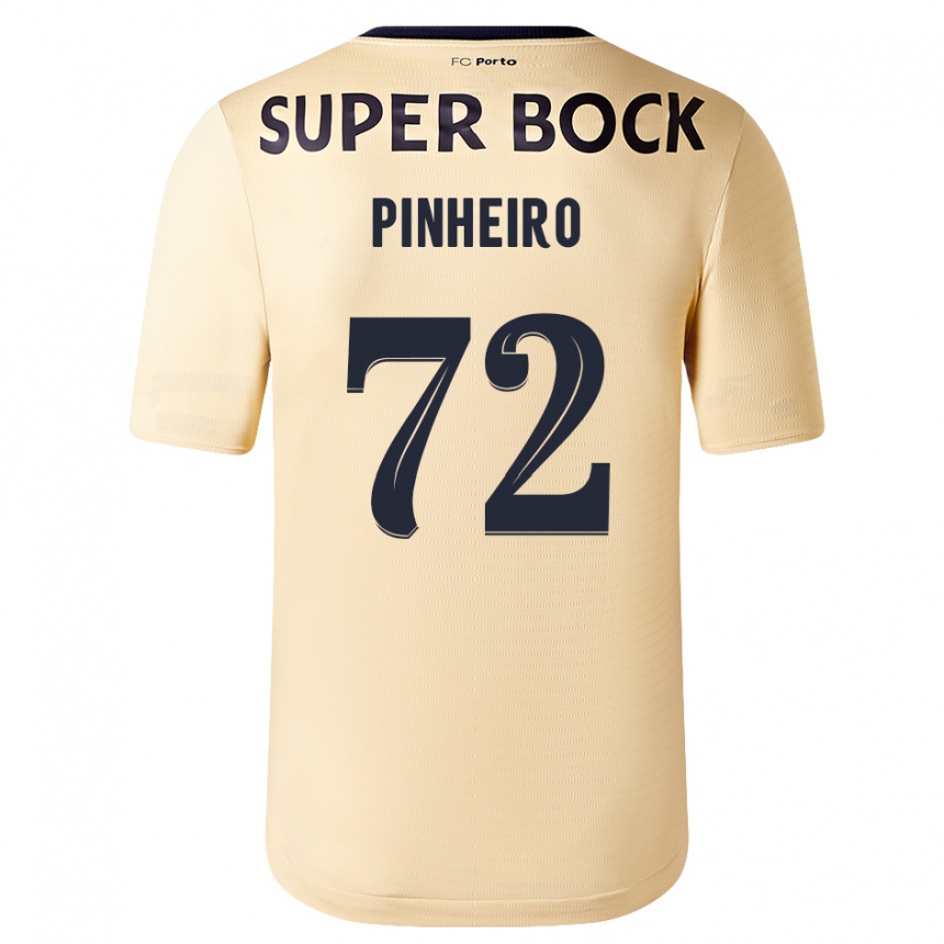 Moteriškas Rodrigo Pinheiro #72 Smėlio-Aukso Spalvos Išvykos Marškinėliai 2023/24 T-Shirt