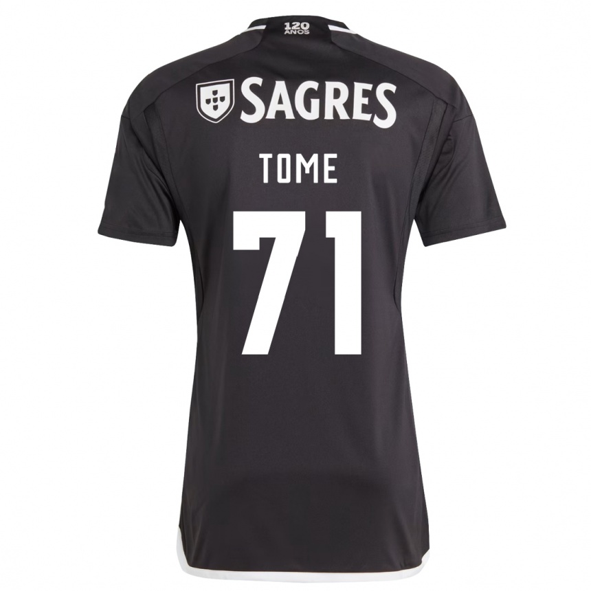 Moteriškas João Tomé #71 Juoda Išvykos Marškinėliai 2023/24 T-Shirt