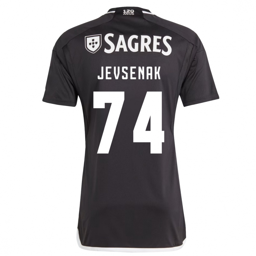 Moteriškas Zan Jevsenak #74 Juoda Išvykos Marškinėliai 2023/24 T-Shirt