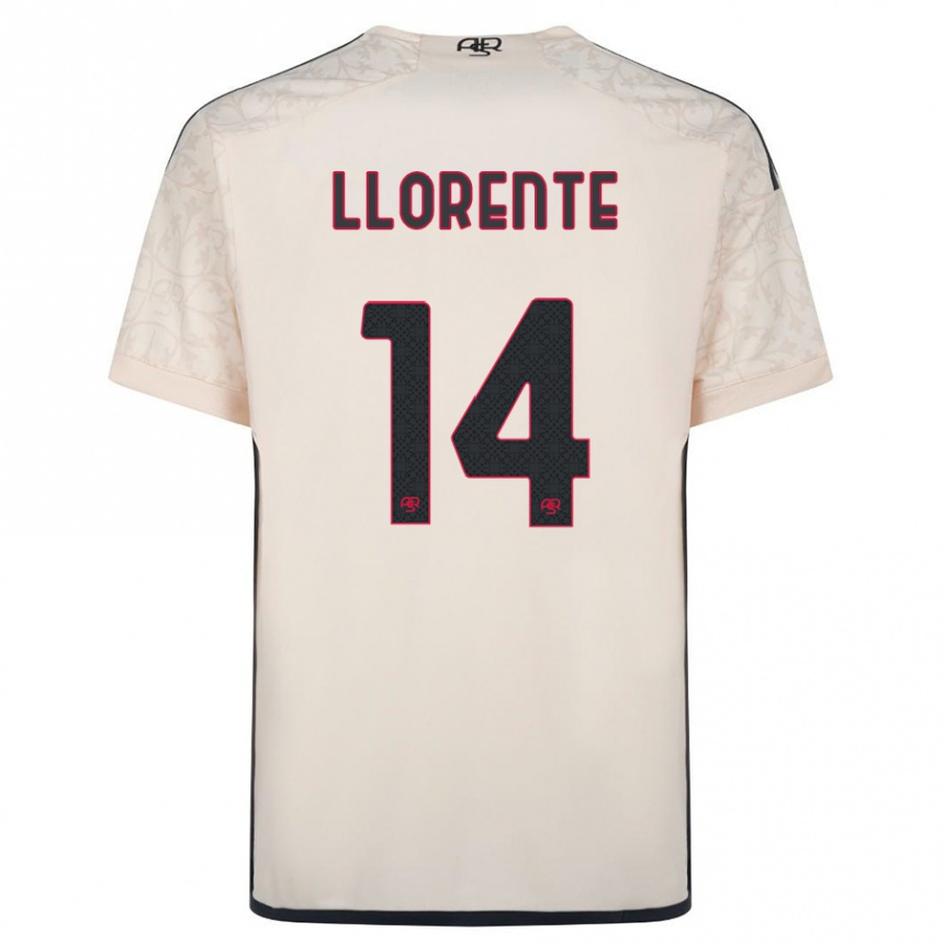 Moteriškas Diego Llorente #14 Beveik Baltas Išvykos Marškinėliai 2023/24 T-Shirt