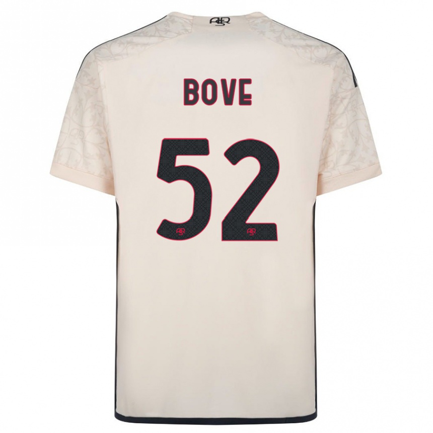 Moteriškas Edoardo Bove #52 Beveik Baltas Išvykos Marškinėliai 2023/24 T-Shirt