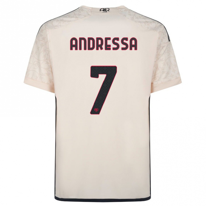 Moteriškas Andressa #7 Beveik Baltas Išvykos Marškinėliai 2023/24 T-Shirt