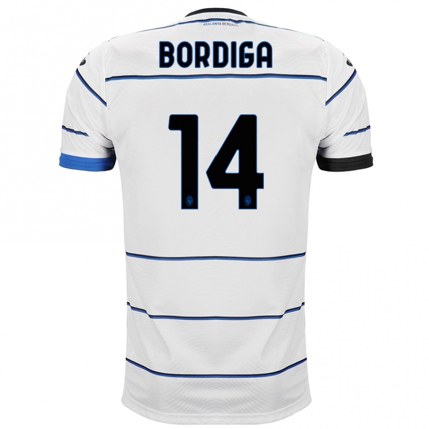 Moteriškas Michele Bordiga #14 Baltas Išvykos Marškinėliai 2023/24 T-Shirt