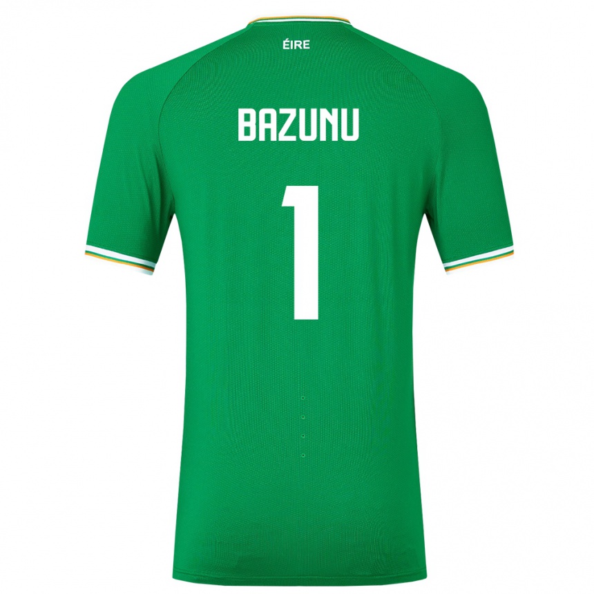 Vaikiškas Airijos Sala Gavin Bazunu #1 Žalias Namų Marškinėliai 24-26 T-Shirt