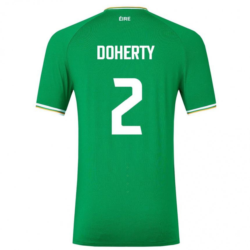 Vaikiškas Airijos Sala Matt Doherty #2 Žalias Namų Marškinėliai 24-26 T-Shirt