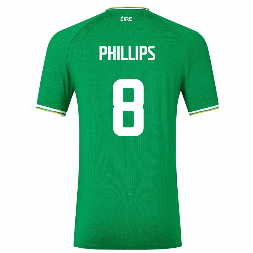 Vaikiškas Airijos Sala Killian Phillips #8 Žalias Namų Marškinėliai 24-26 T-Shirt