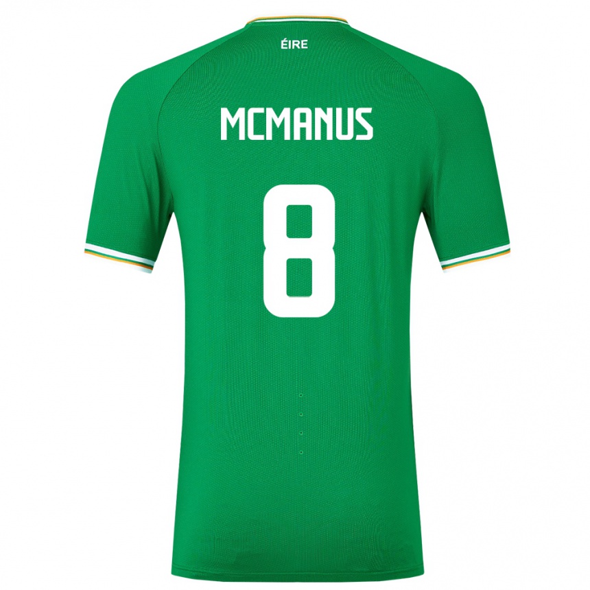Vaikiškas Airijos Sala James Mcmanus #8 Žalias Namų Marškinėliai 24-26 T-Shirt