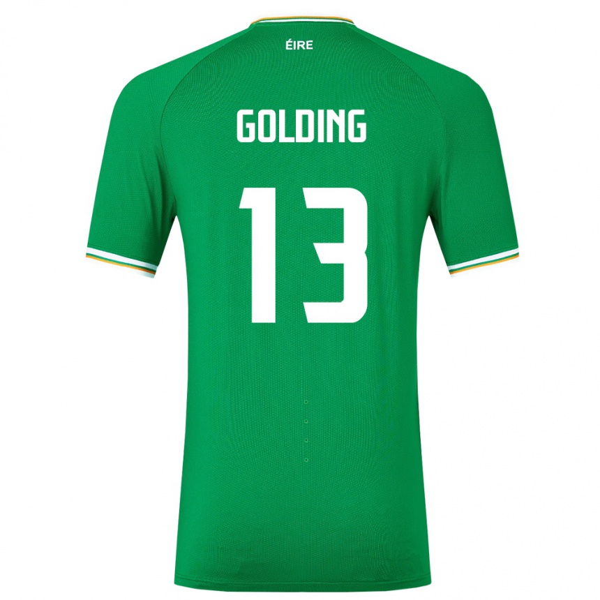 Vaikiškas Airijos Sala James Golding #13 Žalias Namų Marškinėliai 24-26 T-Shirt