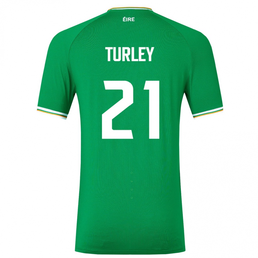 Vaikiškas Airijos Sala Freddie Turley #21 Žalias Namų Marškinėliai 24-26 T-Shirt