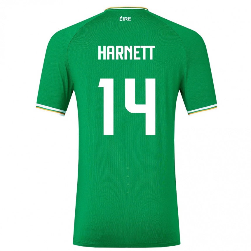 Vaikiškas Airijos Sala Kaylem Harnett #14 Žalias Namų Marškinėliai 24-26 T-Shirt
