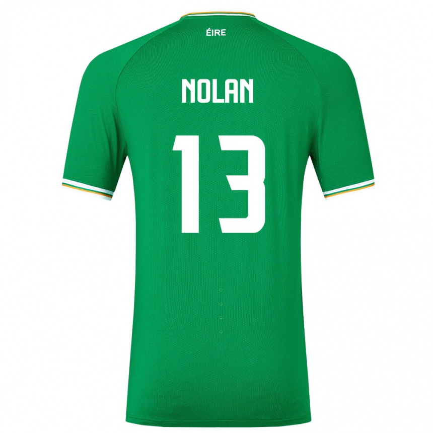 Vaikiškas Airijos Sala Hayley Nolan #13 Žalias Namų Marškinėliai 24-26 T-Shirt