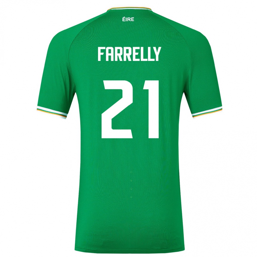 Vaikiškas Airijos Sala Sinead Farrelly #21 Žalias Namų Marškinėliai 24-26 T-Shirt