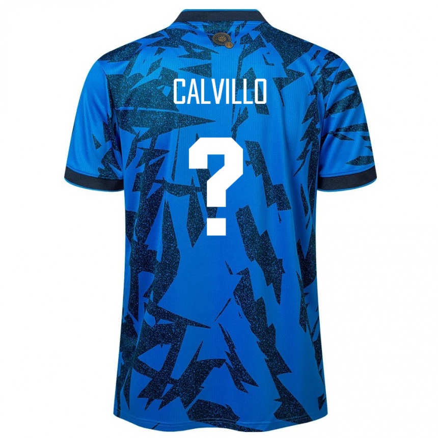 Vaikiškas Salvadoras Eric Calvillo #0 Mėlyna Namų Marškinėliai 24-26 T-Shirt