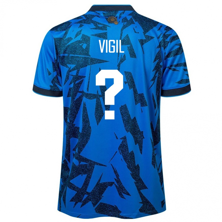 Vaikiškas Salvadoras Eduardo Vigil #0 Mėlyna Namų Marškinėliai 24-26 T-Shirt