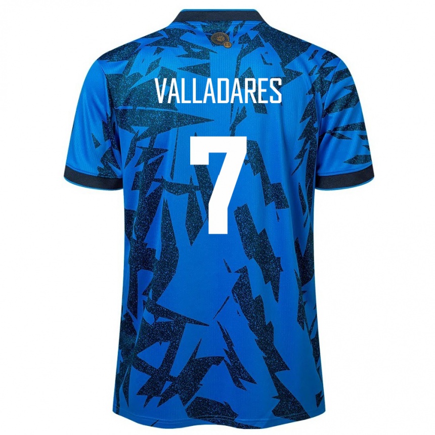 Vaikiškas Salvadoras Jefferson Valladares #7 Mėlyna Namų Marškinėliai 24-26 T-Shirt