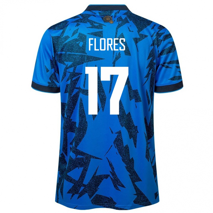 Vaikiškas Salvadoras Diego Flores #17 Mėlyna Namų Marškinėliai 24-26 T-Shirt