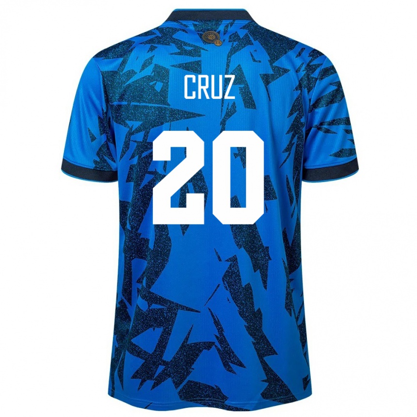 Vaikiškas Salvadoras Jorge Cruz #20 Mėlyna Namų Marškinėliai 24-26 T-Shirt