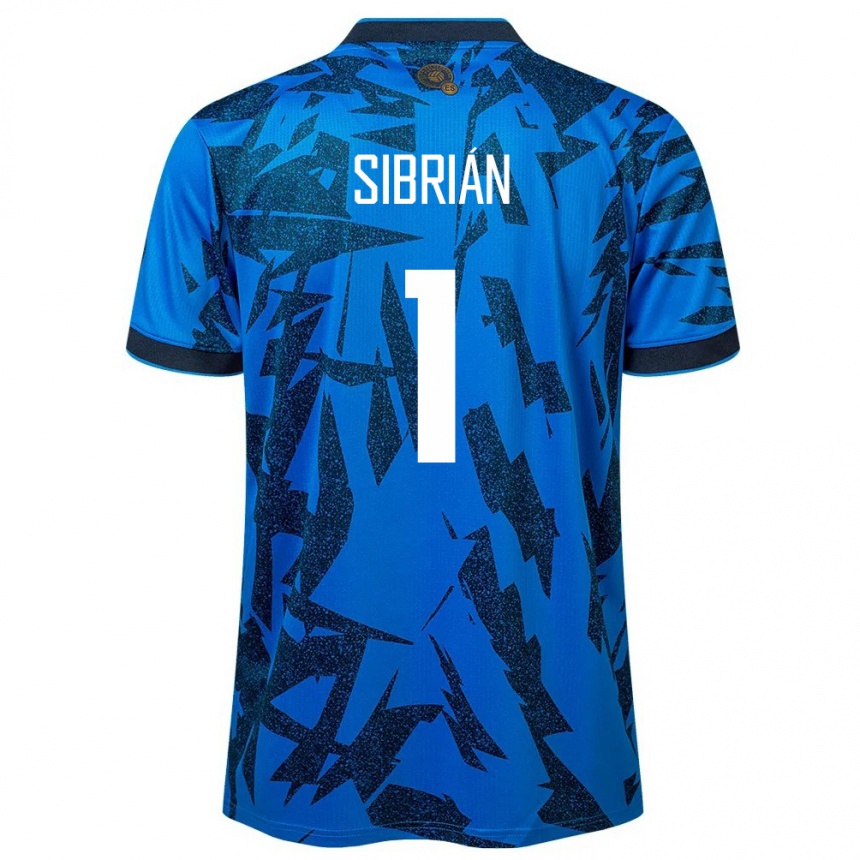 Vaikiškas Salvadoras Sergio Sibrián #1 Mėlyna Namų Marškinėliai 24-26 T-Shirt