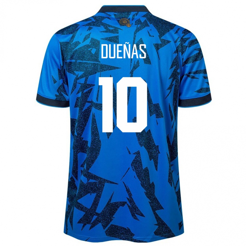 Vaikiškas Salvadoras Enrico Dueñas #10 Mėlyna Namų Marškinėliai 24-26 T-Shirt