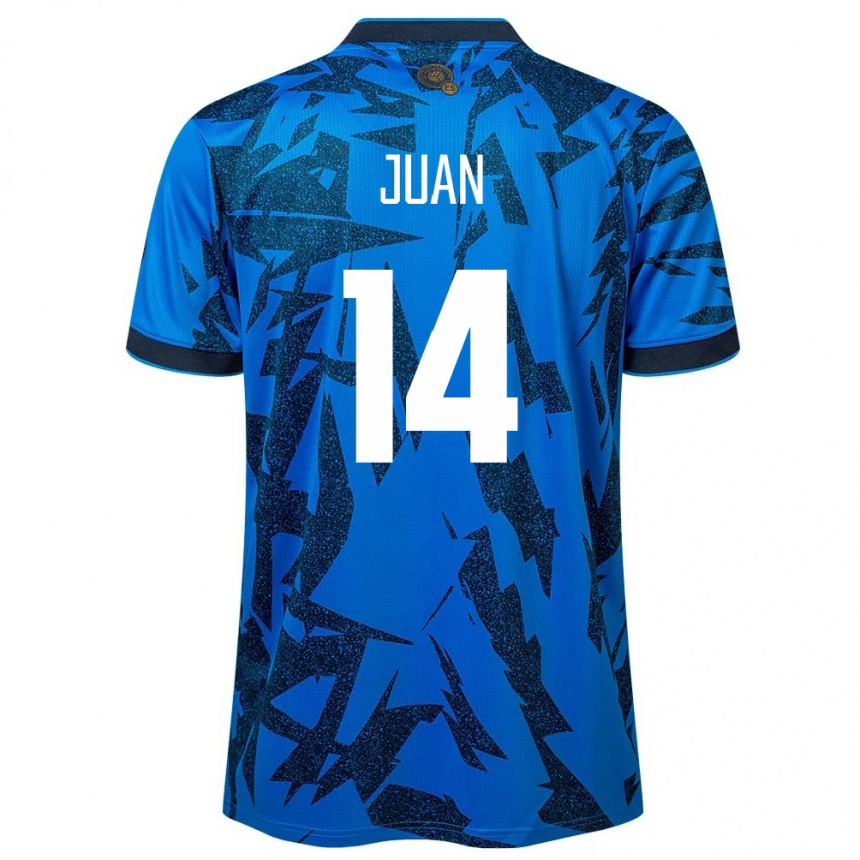 Vaikiškas Salvadoras Juan Sánchez #14 Mėlyna Namų Marškinėliai 24-26 T-Shirt