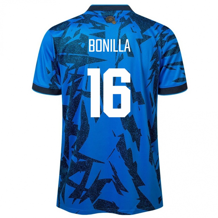 Vaikiškas Salvadoras Elmer Bonilla #16 Mėlyna Namų Marškinėliai 24-26 T-Shirt