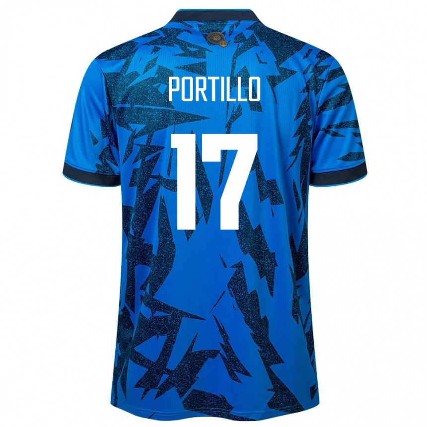 Vaikiškas Salvadoras Anderson Portillo #17 Mėlyna Namų Marškinėliai 24-26 T-Shirt