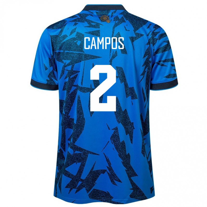 Vaikiškas Salvadoras Adonis Campos #2 Mėlyna Namų Marškinėliai 24-26 T-Shirt