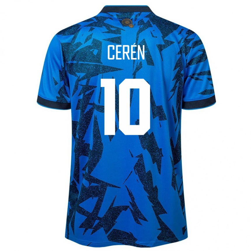 Vaikiškas Salvadoras Brenda Cerén #10 Mėlyna Namų Marškinėliai 24-26 T-Shirt