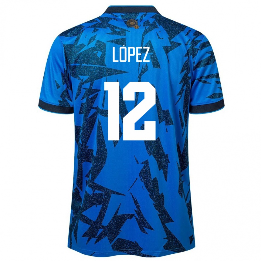 Vaikiškas Salvadoras Abigaíl López #12 Mėlyna Namų Marškinėliai 24-26 T-Shirt