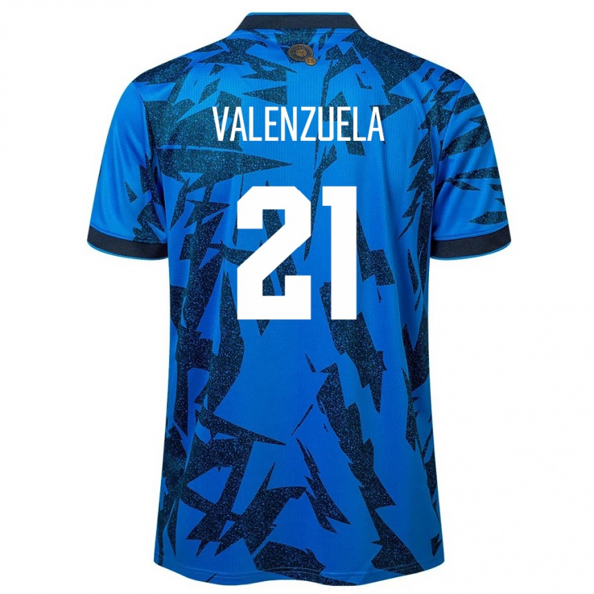 Vaikiškas Salvadoras Ana Valenzuela #21 Mėlyna Namų Marškinėliai 24-26 T-Shirt