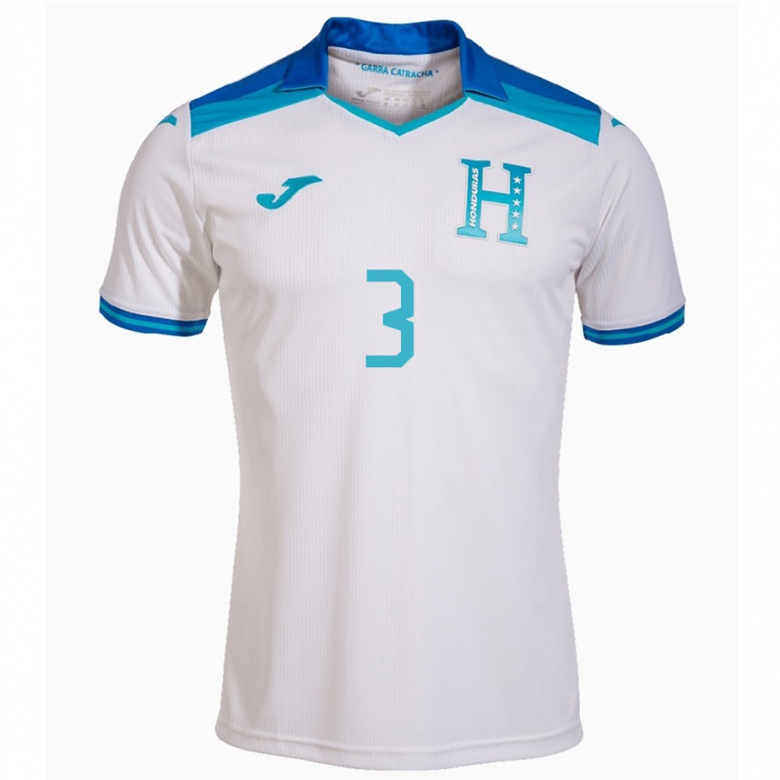 Vaikiškas Hondūras David Herrera #3 Baltas Namų Marškinėliai 24-26 T-Shirt