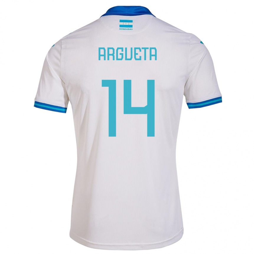 Vaikiškas Hondūras Carlos Argueta #14 Baltas Namų Marškinėliai 24-26 T-Shirt