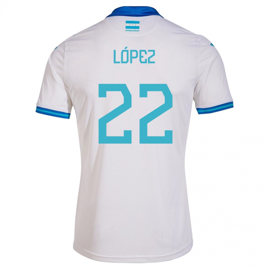 Vaikiškas Hondūras Luis López #22 Baltas Namų Marškinėliai 24-26 T-Shirt