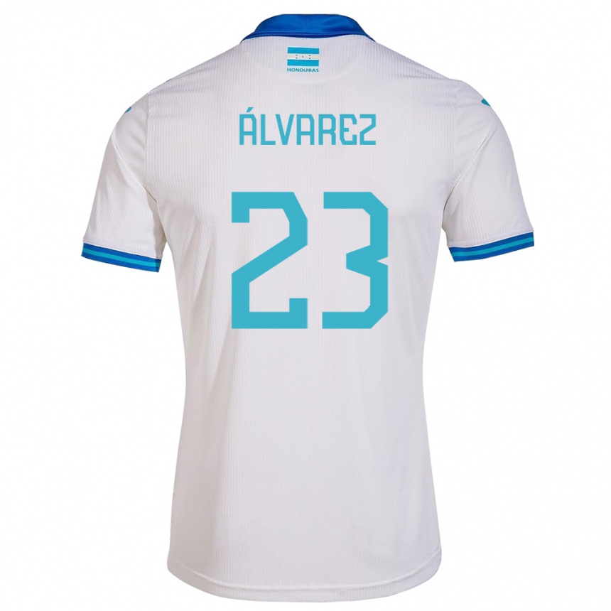 Vaikiškas Hondūras Jorge Álvarez #23 Baltas Namų Marškinėliai 24-26 T-Shirt