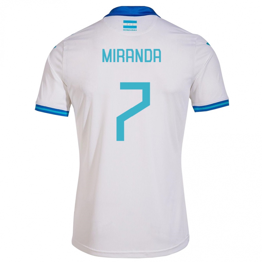 Vaikiškas Hondūras Jeffry Miranda #7 Baltas Namų Marškinėliai 24-26 T-Shirt